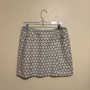 J. Crew Black and White Geometric Mini Skirt